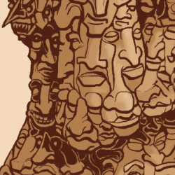 Close-up showing the crisp edges of the vector illustration printed on heavy matte stock.